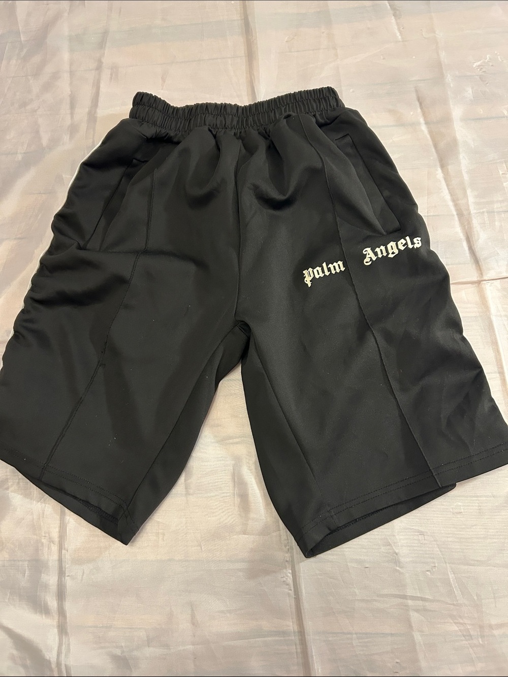 Palm Angels Black Athletic Logo Shorts